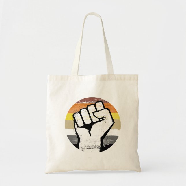 Bolsa Tote Orgulho do Urso Punho Círculo Impressão (Frente)