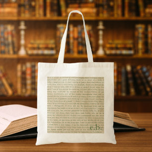 Bolsa Tote Orgulho e Preconceito Citações Personalizadas Tote