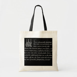 Bolsa Tote Orgulho e Preconceito das Mulheres Jane Austen
