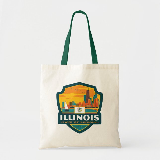 Bolsa Tote Orgulho Estatal | Illinois (Frente)