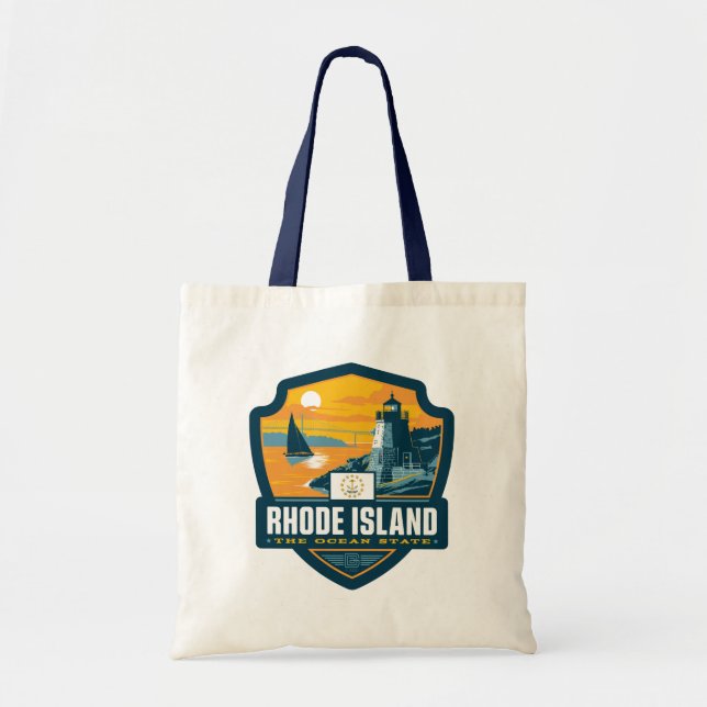 Bolsa Tote Orgulho Estatal | Rhode Island (Frente)