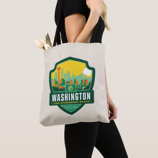 Bolsa Tote Orgulho Estatal | Washington (Close Up)