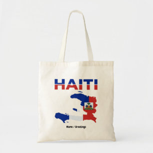 Bolsa Tote Orgulho Haitiano Bandeira Haiti Mapa Desenho Heran