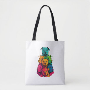Bolsa Tote Orgulho LGBT Colorido Staffordshire Bull Terrier D