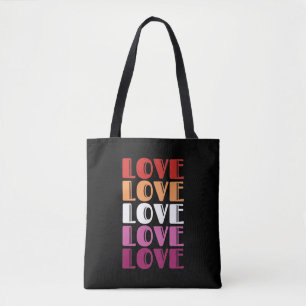 Bolsa Tote Orgulho LGBTQ Lésbica do Amor