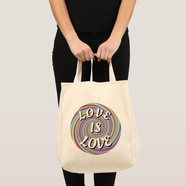 Bolsa Tote Orgulho Love Is Love   (Frente (produto))
