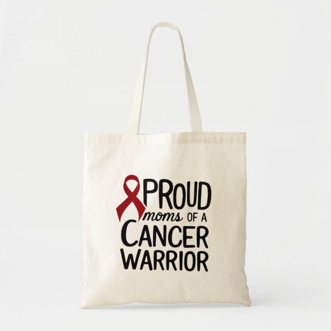 Bolsa Tote Orgulho Mãe de um Guerreiro Cancer (Frente)