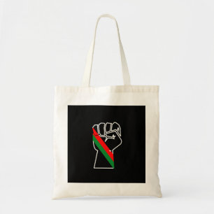Bolsa Tote orgulho negro punho vermelho verde bandeira pan-af