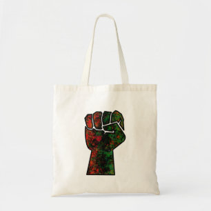 Bolsa Tote orgulho negro vermelho punho verde pano-africano