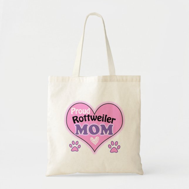 Bolsa Tote Orgulho Rottweiler Mãe (Frente)