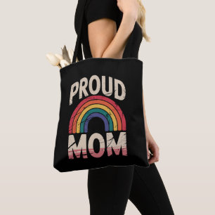 Bolsa Tote Orgulhosa Mãe Arco-Íris LGBTQ Orgulho gay Ally