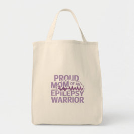 Bolsa Tote Orgulhosa Mãe de um Guerreiro Epilepsia Mostre seu