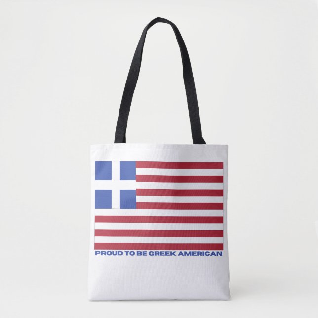 BOLSA TOTE ORGULHOSO EM SER AMERICANO GREGO! (Frente)