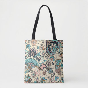 Bolsa Tote Oriental Paisley: Elegância Têxtil Estilizada.