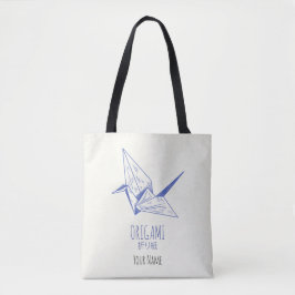 Bolsa Tote Origami Art Japonês Dobra Art Retro Crane