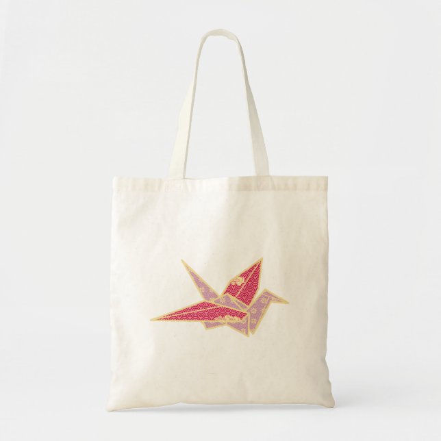 Bolsa Tote Origami Crane(Tsuru) Lavender (Frente)