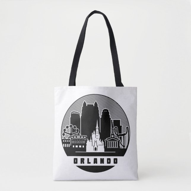 Bolsa Tote Orlando Florida Skyline (Frente)