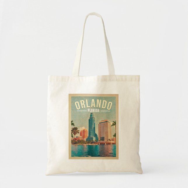 Bolsa Tote Orlando Florida Vintage High Building Palm 1960 (Frente)