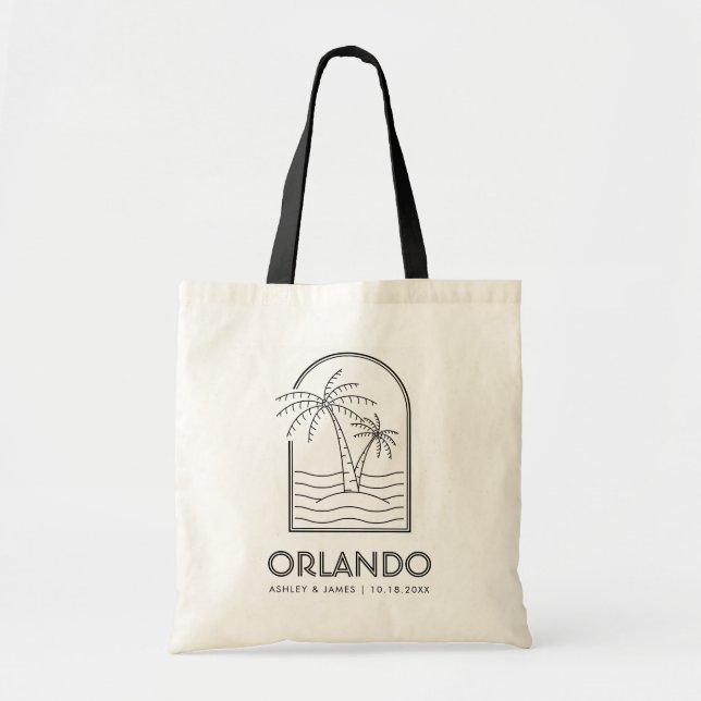 Bolsa Tote Orlando Florida Wedding Weekend Destination (Frente)