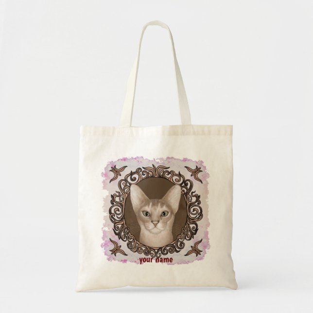 Bolsa Tote Ornamentado Abyssinian Cat Tote Bag (Frente)
