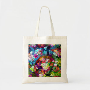 Bolsa Tote Ornamentado e barra colorida da ventoinha retrógra