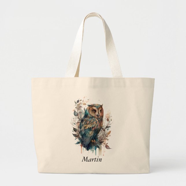 Bolsa Tote Ornamentado Owl (Frente)