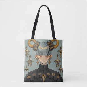 Bolsa Tote Ornamentado Steampunk Fantasy Animy Girl