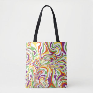 Bolsa Tote Ornamento fluido uzbeque, design decorativo.