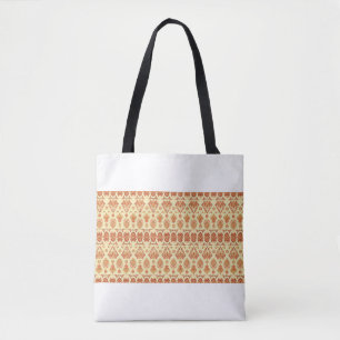 Bolsa Tote Ornamento folclórico da colheita de Batik. Étnic