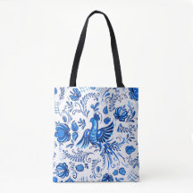 ornamento russo azul e branco 