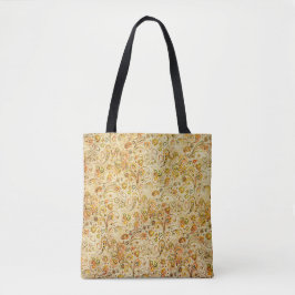 Bolsa Tote Ornate Gold Retro Paisley Floral
