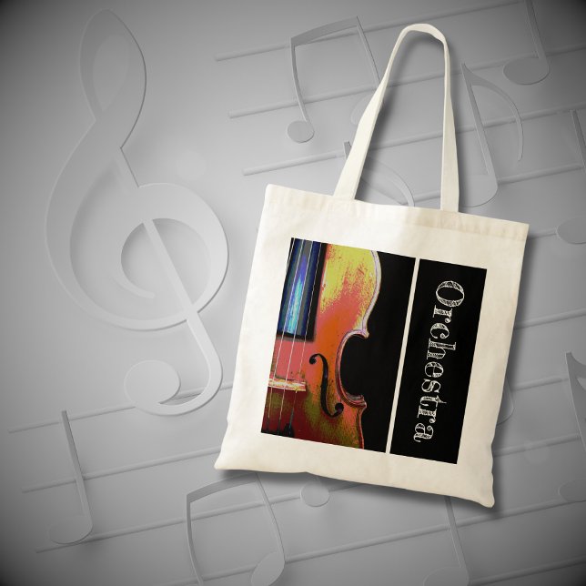 Bolsa Tote Orquestra Violina de Instrumentos Musicais (Criador carregado)
