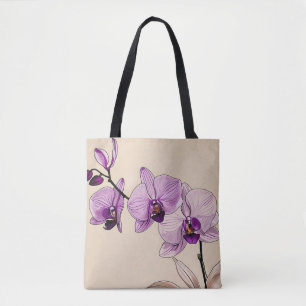 Bolsa Tote Orquídea Botânica Elegante