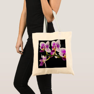 Bolsa Tote Orquídea branca e roxa