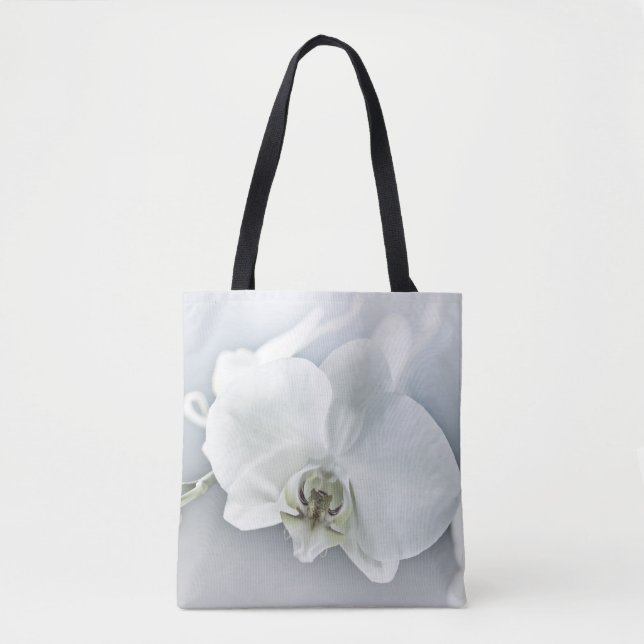 Bolsa Tote Orquídea de Phaleonopsis Branca (Frente)