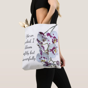 Bolsa Tote Orquídea Elegante e barra de ferramentas de orçame