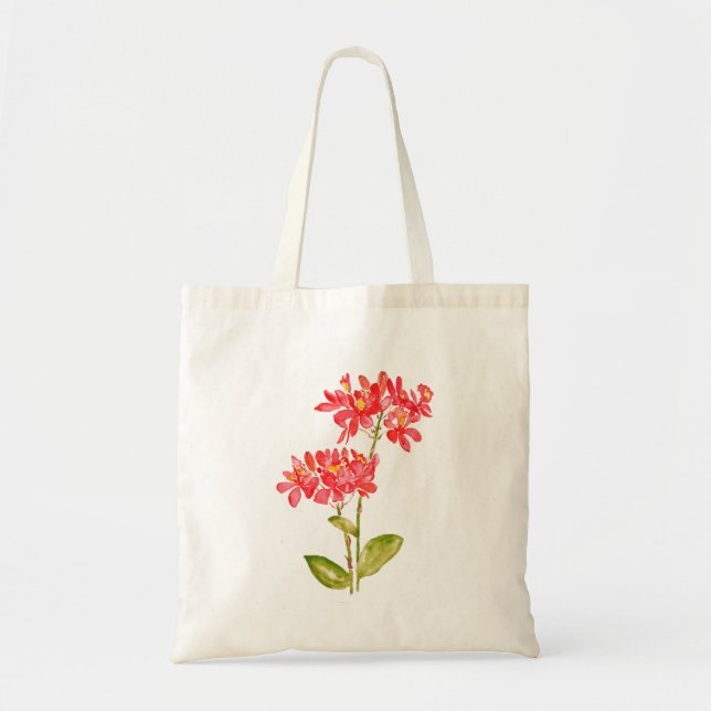 Bolsa Tote Orquídea laranja-laranja (Frente)