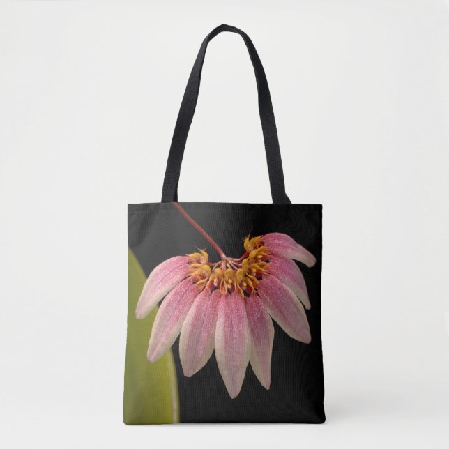 Bolsa Tote Orquídea rosa tropical (Frente)