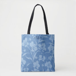 Bolsa Tote Orquídea Selvagem de Indigo