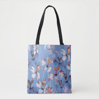 Bolsa Tote Orquídea Selvagem Elegância: Luxo Aquarela