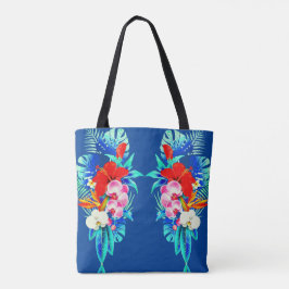 Bolsa Tote Orquídea tropical e palmeiras folhas florais do Ha