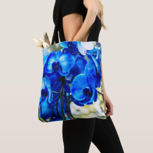 Bolsa Tote Orquídeas azuis