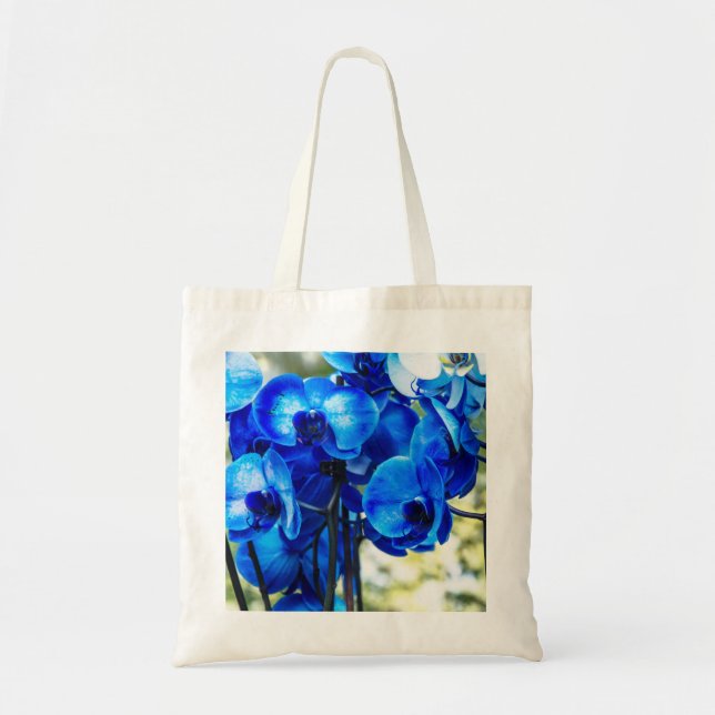 Bolsa Tote Orquídeas azuis (Frente)
