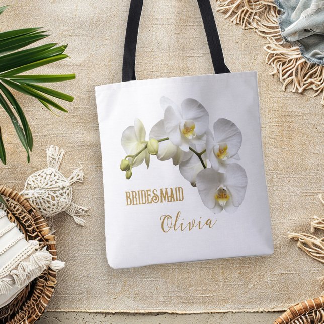 Bolsa Tote Orquídeas-Bridesmaid Floral Personalizadas (Criador carregado)