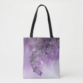 Bolsa Tote Orquídeas Flor Violeta Roxo em Flor