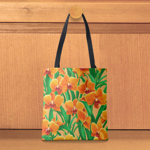 Bolsa Tote Orquídeas Laranja
