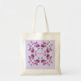 Bolsa Tote Orquídeas Lavanda Saco de Casamento com Nome Perso