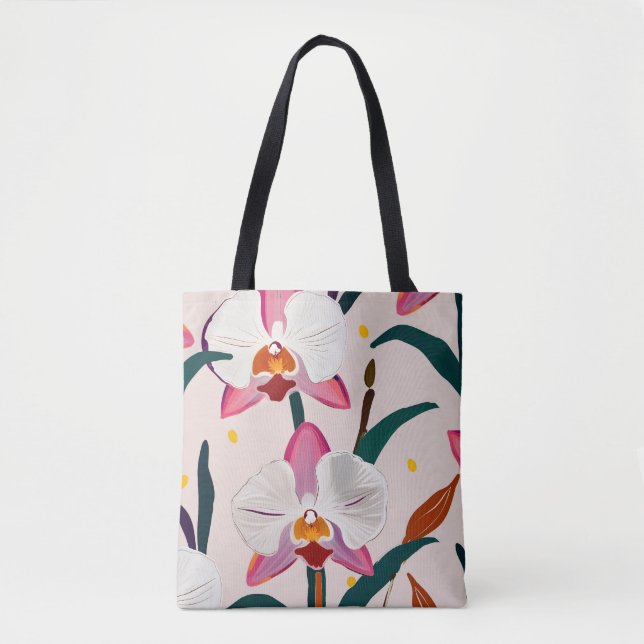 Bolsa Tote Orquídeas Rosa (Frente)