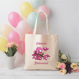 Bolsa Tote Orquídeas Rosa, Doninha do Partido Bridal da Bride