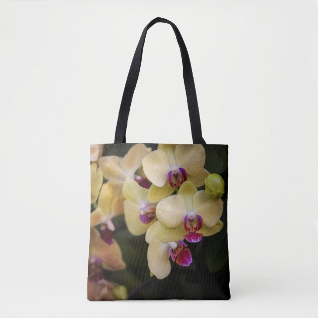 Bolsa Tote Orquídeas rosa e amarela (Frente)
